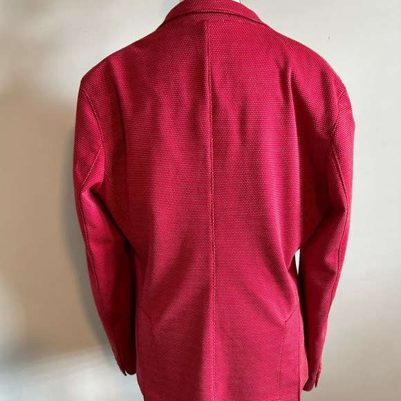 Rare Haight & Ashbury Boxy  Ultra Soft Red Polka Dot Women's Blazer SZ Med - Picture 11 of 11